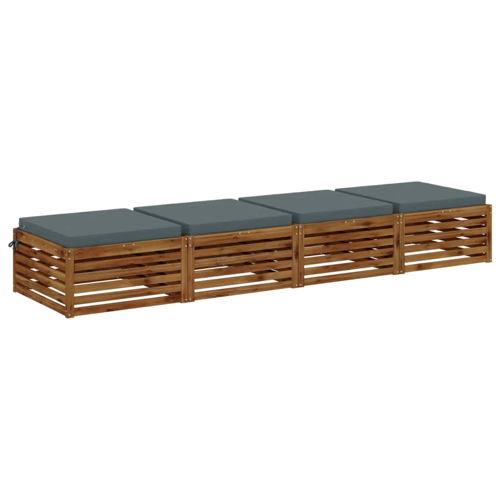 Cuscini per Sedia in 4 Pezzi SOEST 4 pz 100% Poliestere Blu 944712