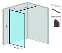 Parete Doccia Rea Bler 90
