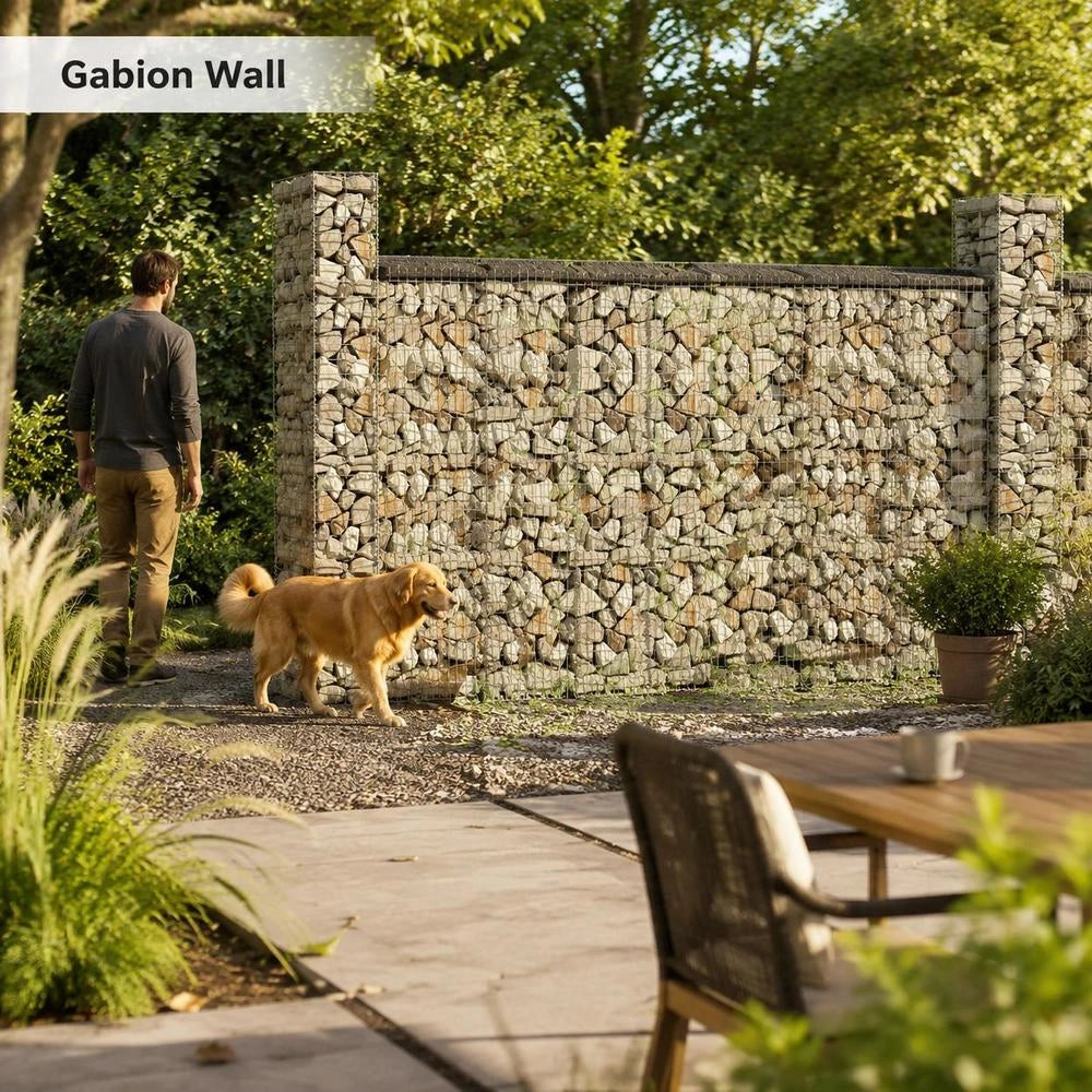 Gabion Wall With Cover, Galvanized Steel, 600 X 50 X 200 Cm