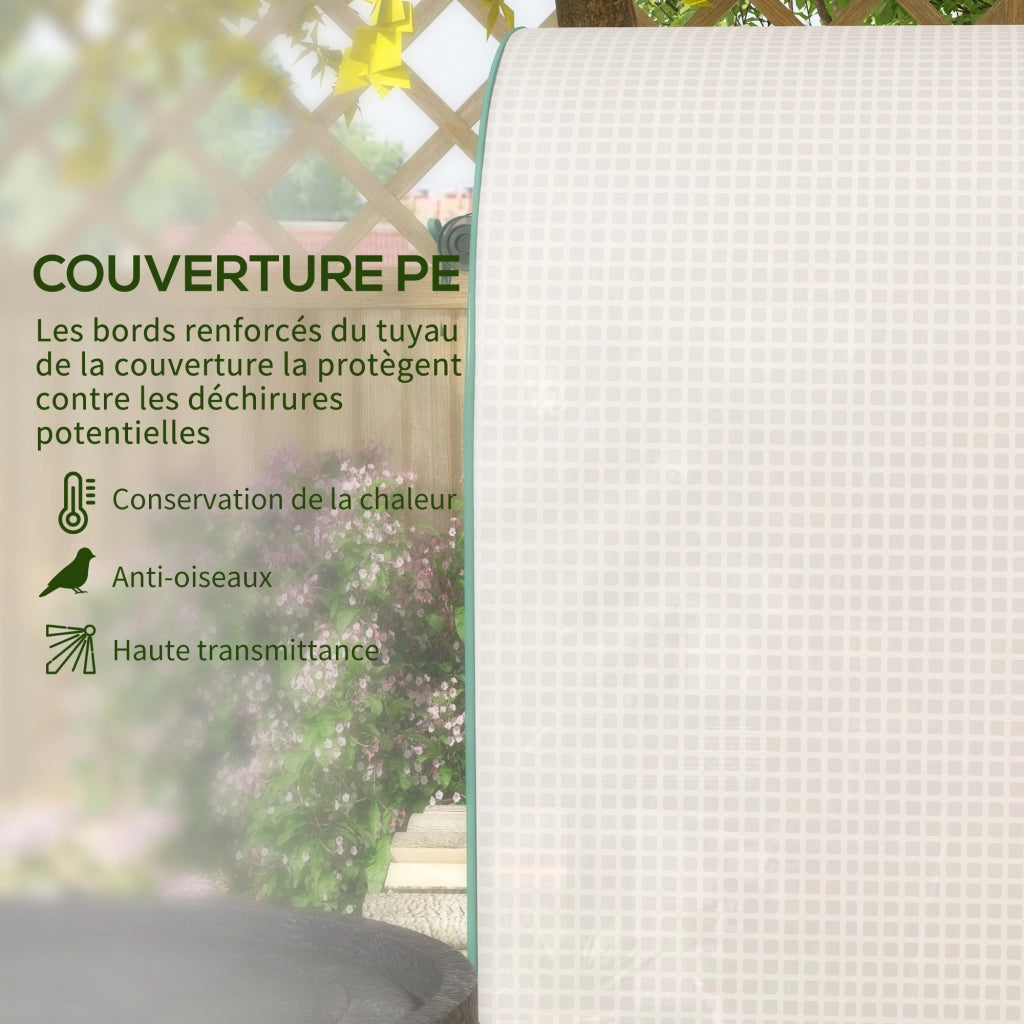 Serra da Giardino e Balcone con 4 Ripiani e Copertura in PE ¨C Minimal ¨C 80x50x160 cm Bianco