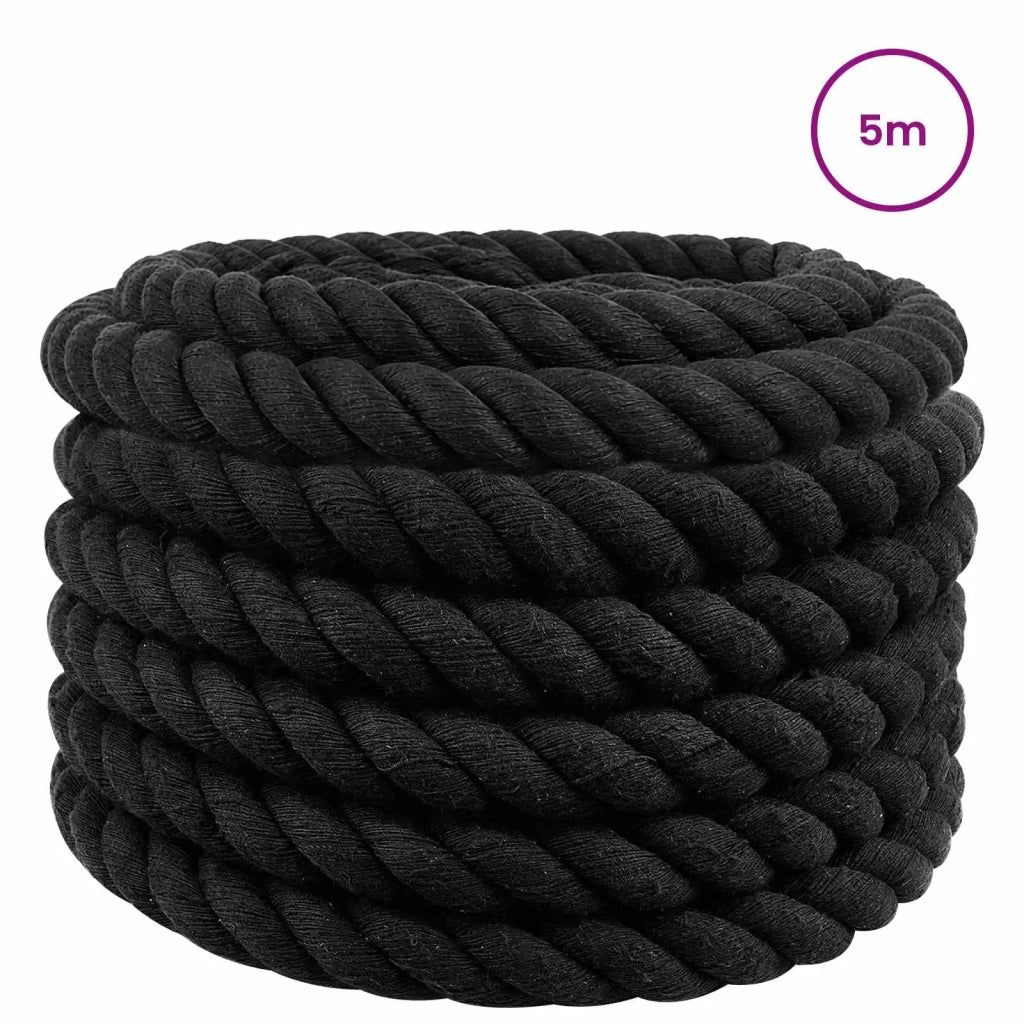 Corda di Cotone 60 mm 5 m Nero 100% Cotone 42011840
