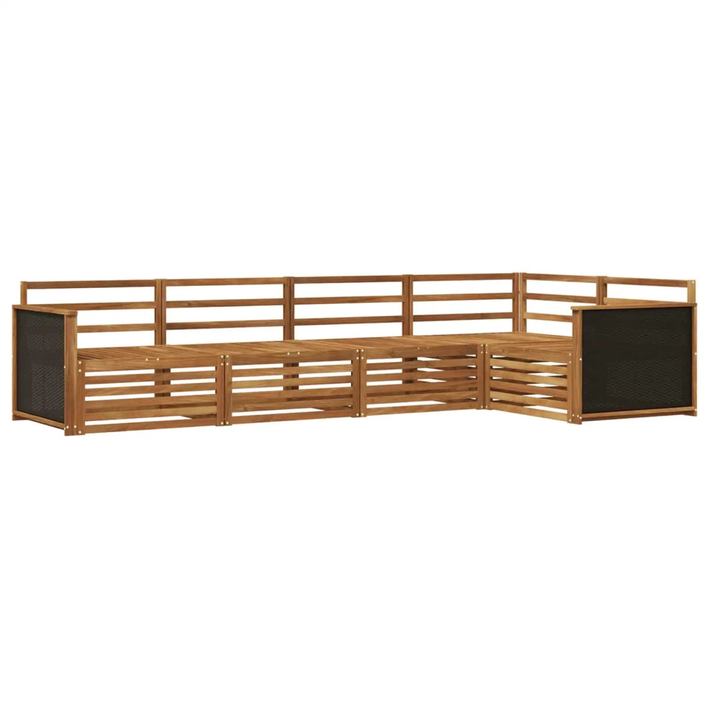Set di divani da esterno 5 pcs Naturale 323 x 164,5 x 73 cm 3383342
