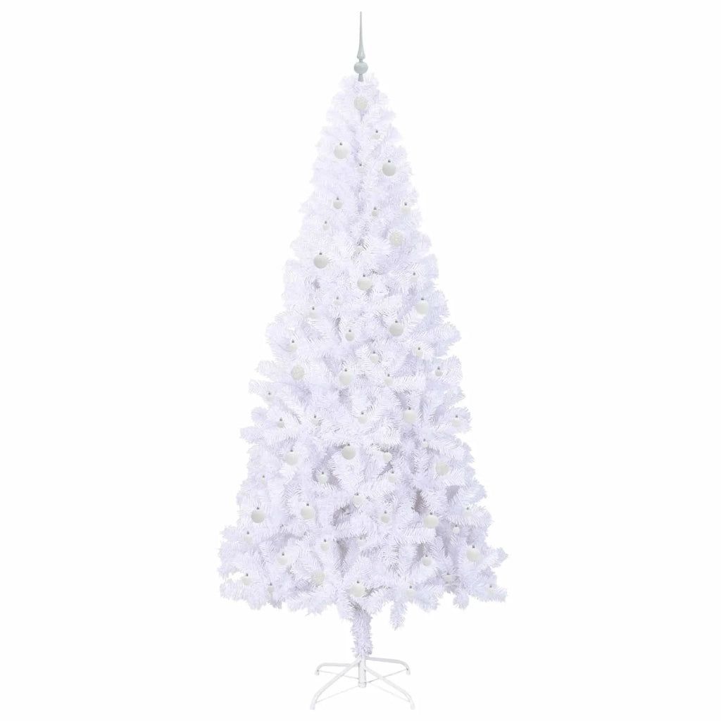 Albero di Natale | Decorazioni natalizie artificiale Bianco 240 cm PVC e Acciaio