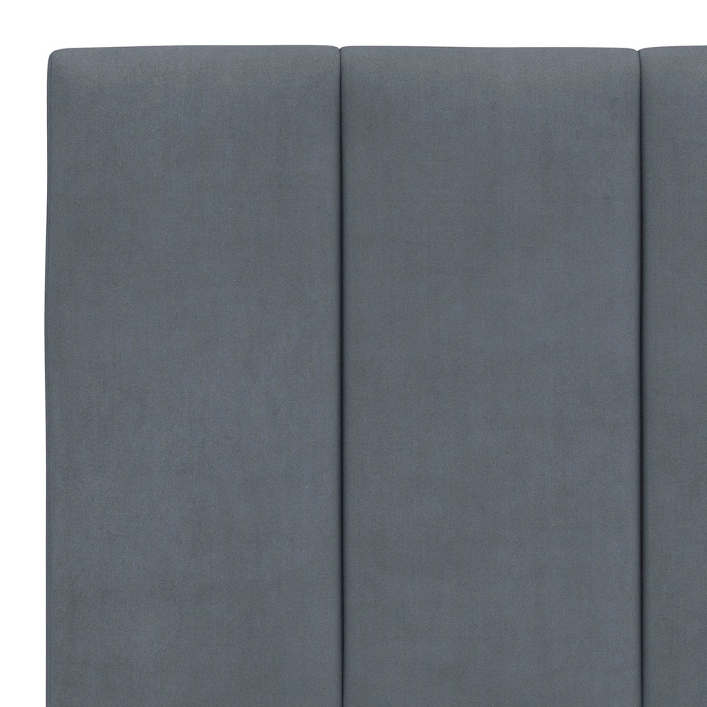 Letto matrimoniale | Letto per adulti | Giroletto senza Materasso Hanko Grigio Scuro 200x200 cm Velluto
