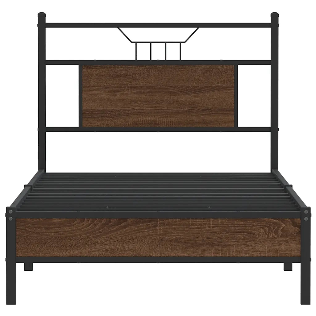 Giroletto senza Materasso Rovere Marrone 75x190cm in Truciolato