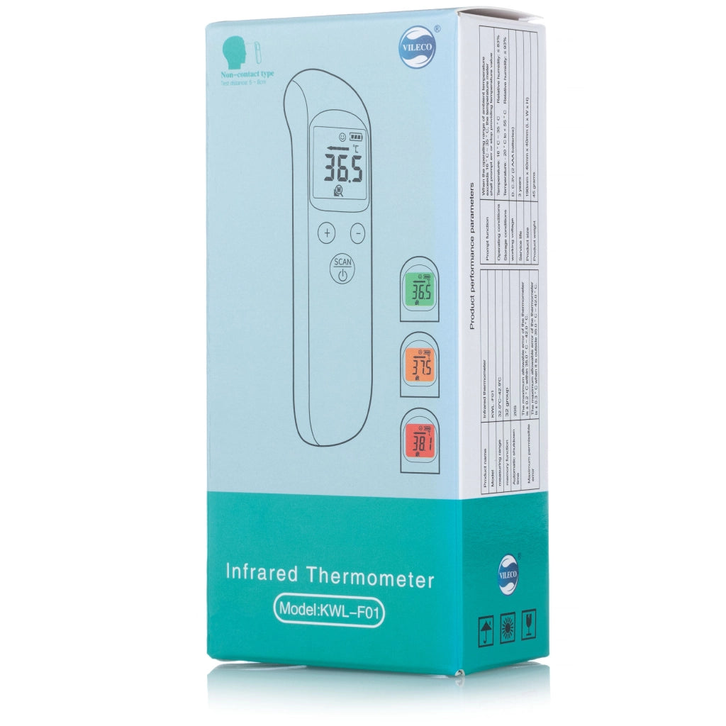Termometro Medico a Infrarossi – Misurazione Senza Contatto | Display LCD, Memoria 32 Misurazioni, Batteria