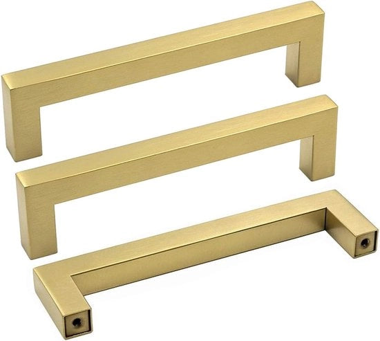 15 manici per armadi a muro, manici per armadi, manici in ottone, manici per mobili, manici in acciaio inossidabile, manici per carico, distanza di apertura 160 mm, manici per cucina