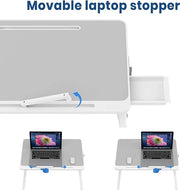 Tavolo da letto - Tavolo pieghevole - tavolo da lavoro per laptop, tavolo per lettura o colazione, 60 x 40 cm