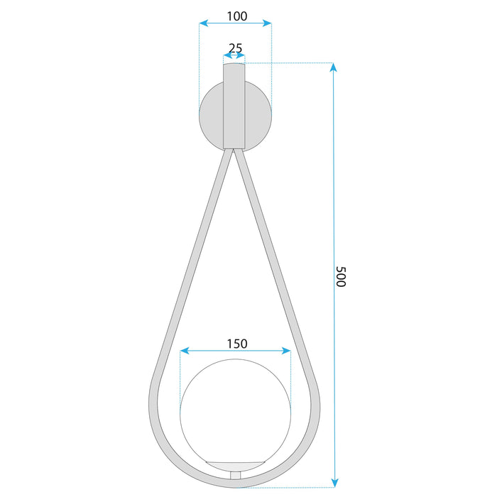 Lampada Da Parete G093-1w Black White