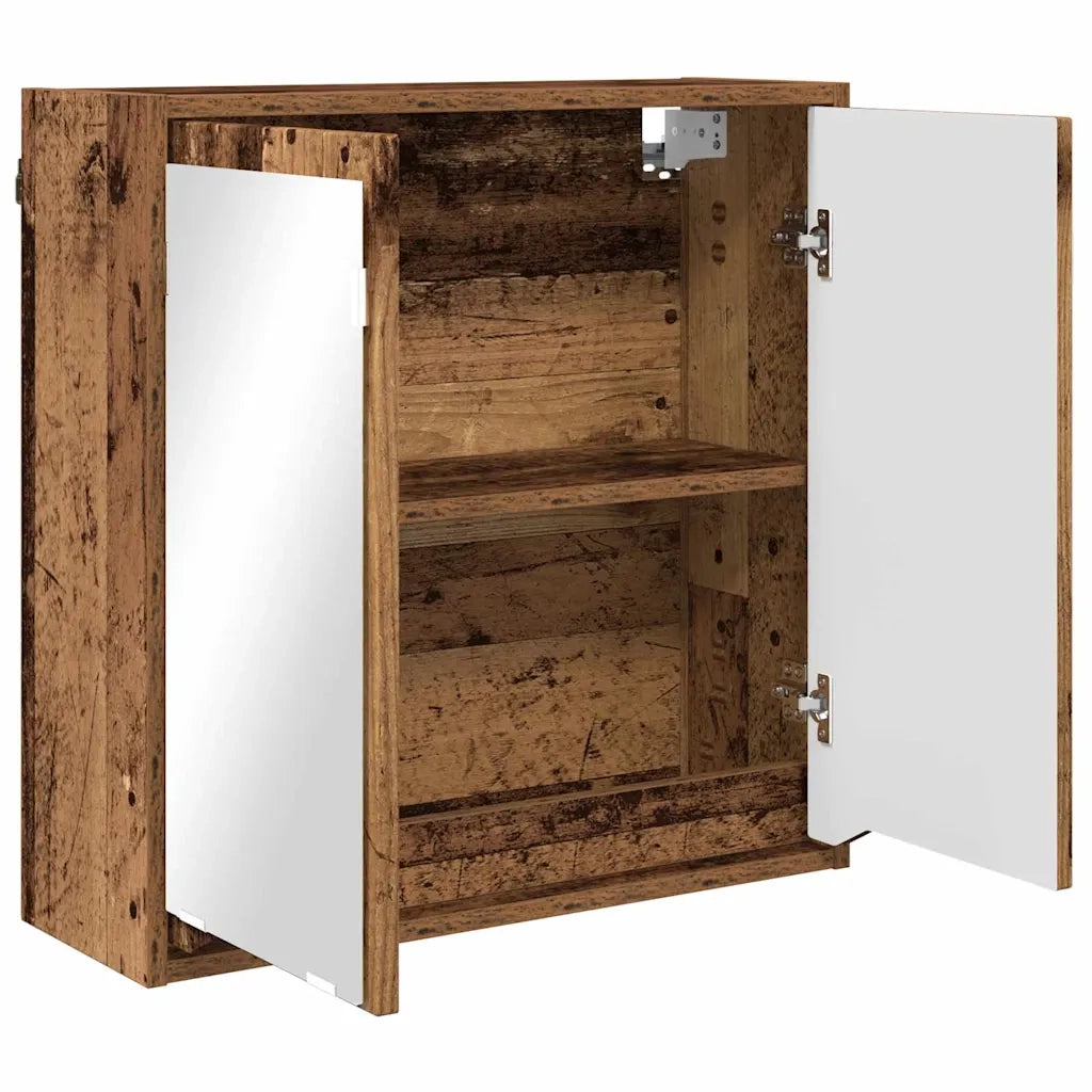 Mobiletto per specchio da bagno Legno vecchio 60 x 20 x 60 cm 888785