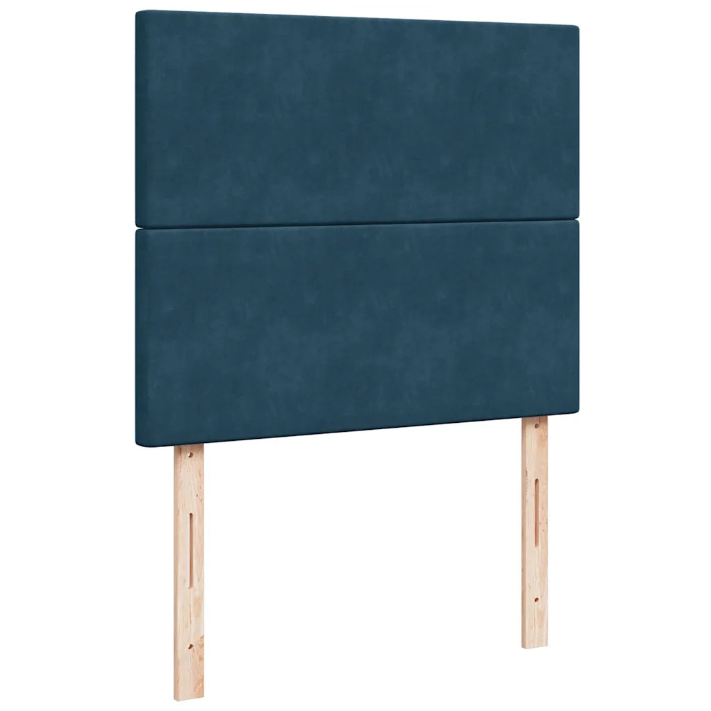 Giroletto a Molle con Materasso Blu 120x190 cm in Velluto 3294584