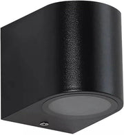Applique da esterno a parete IP65 per giardino e balcone con attacco GU10 orientabile up/down in acciaio nero