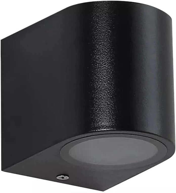 Applique da esterno a parete IP65 per giardino e balcone con attacco GU10 orientabile up/down in acciaio nero
