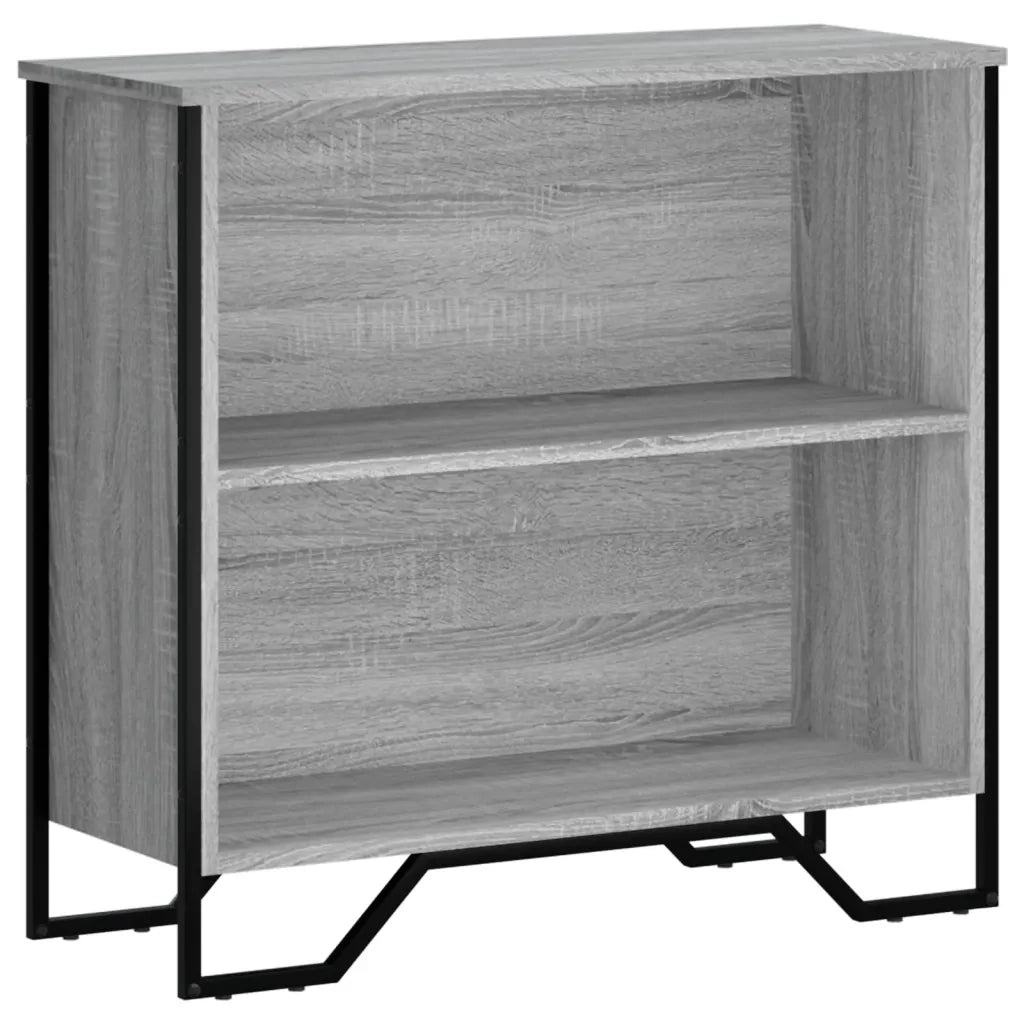 Libreria-Scaffale per Libri-Mobile di Stoccaggio Grigio Sonoma 80x31x74,5 cm in Legno Multistrato