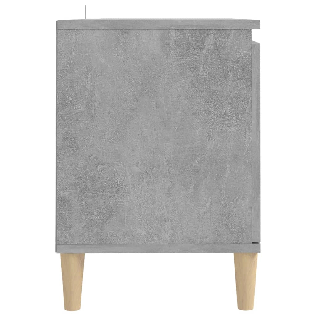 Mobile TV multimediale scaffale TV credenza mobile TV per sala da pranzo soggiorno camera da letto con gambe in legno massello 103,5 x 35 x 50 cm grigio 02_0026844
