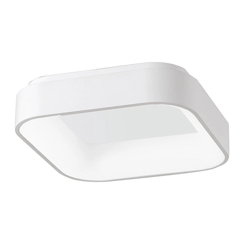 CHOPIN - Plafoniera quadrata LED 48W 3300lm 3000K IP20 in metallo bianco - Rossini Group - Lampada da soffitto dal design minimale ed elegante