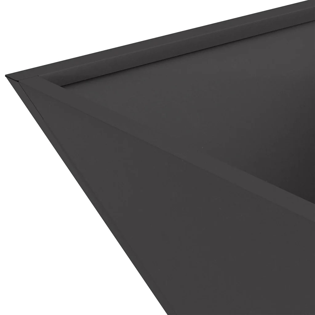 Vaso da giardino Nero 40 x 40 x 15 cm Acciaio laminato a freddo 873810