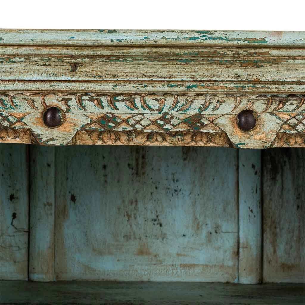 Credenza in legno verde 165x45x76