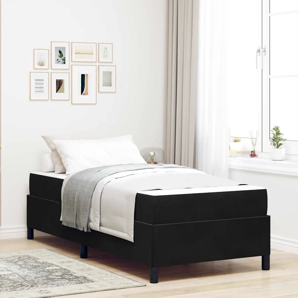 vidaXL Struttura del letto Nero e Bianco e Nero 80 x 200 cm Velluto
