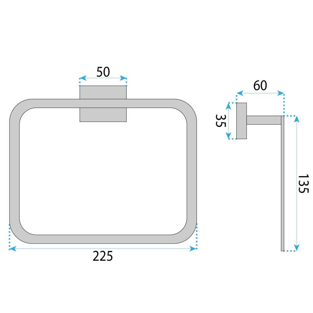 Portasciugamano Da Bagno Ring 210 Oste Chrome