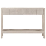 Tavolo Consolle | Tavolo d'Ingresso Bianco 110x35x75cm Legno Massello di Mango