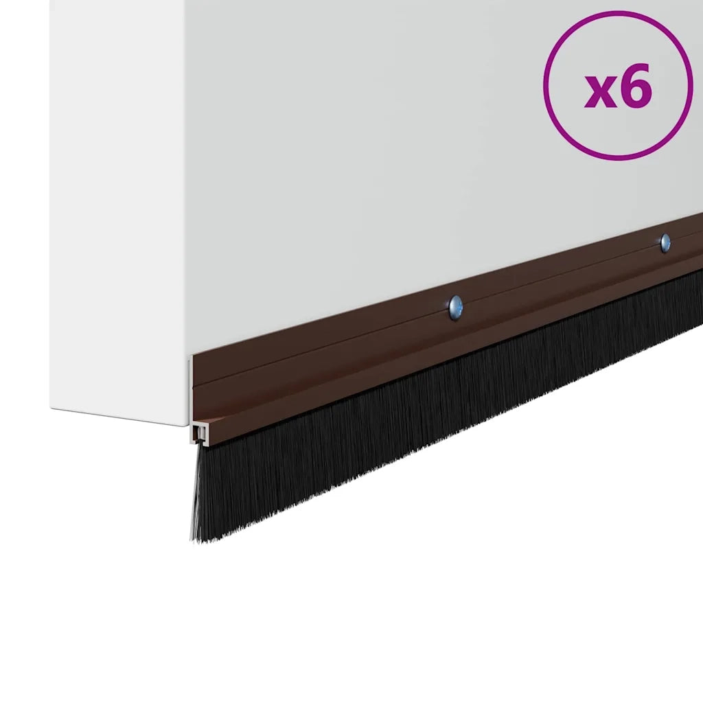 Spazzole per porte a vite 6 pz Marrone 100 cm CFW4118831