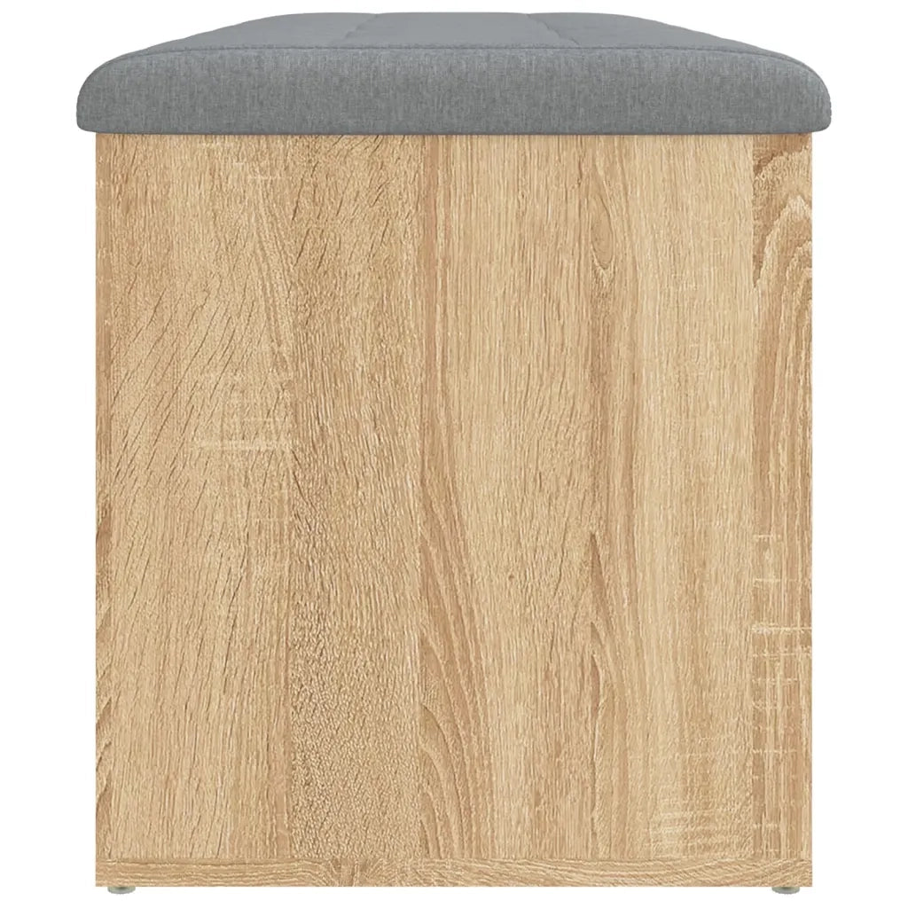 Panca Contenitore-Panca con Vano Portaoggetti-Sgabello in rovere Sonoma 102x42x45 cm in legno ingegnerizzato