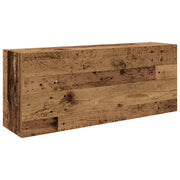 Mobiletto da bagno moderno e pratico a parete 100 x 25 x 40 cm in legno composito finitura effetto legno anticato 02_0051300