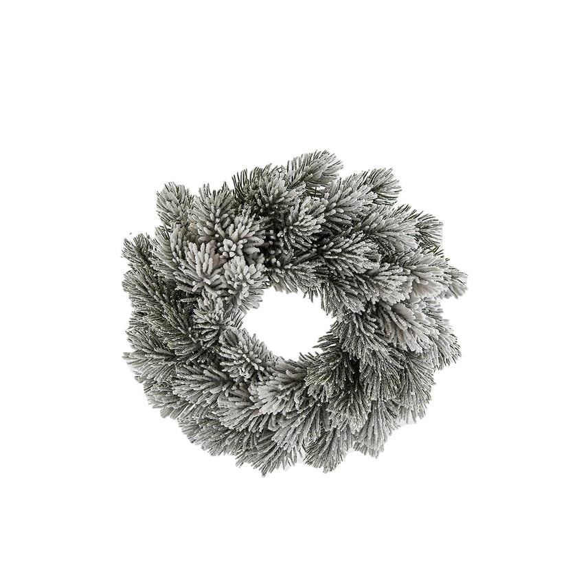 Ghirlanda pino innevato Ø60 cm x 135 rami