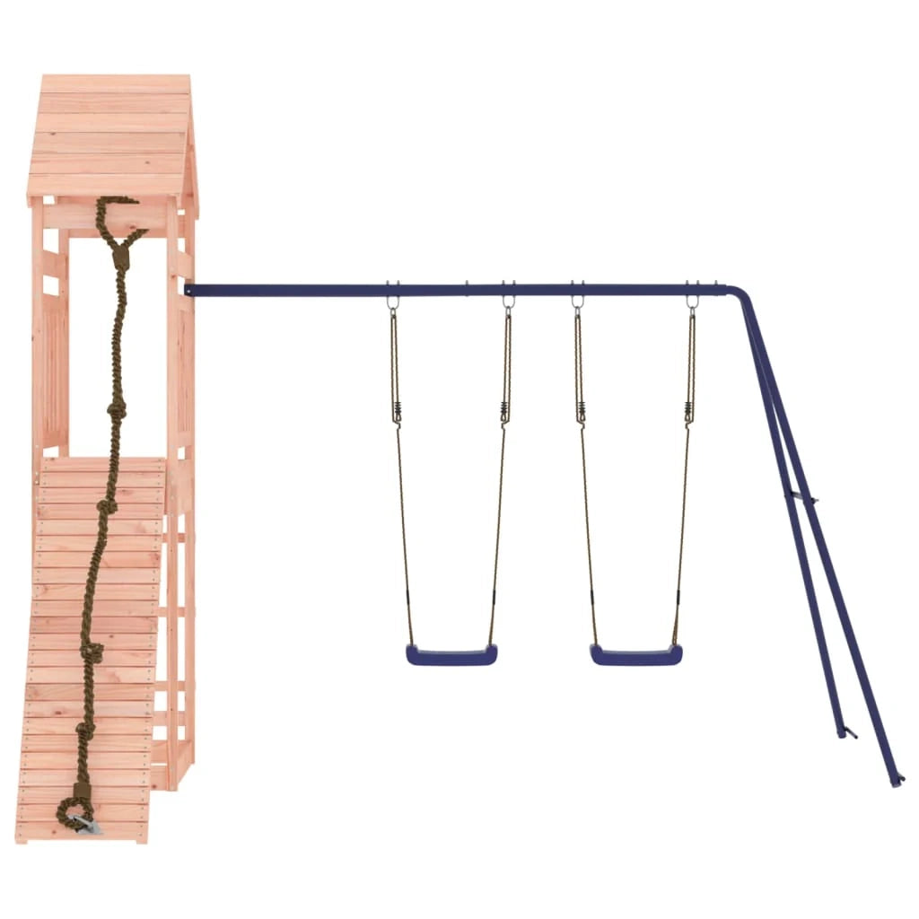 Altalena parco giochi da esterno scivolo altalena robusta giochi da giardino 315 x 257 x 264 cm legno massello di abete Douglas 02_0004776