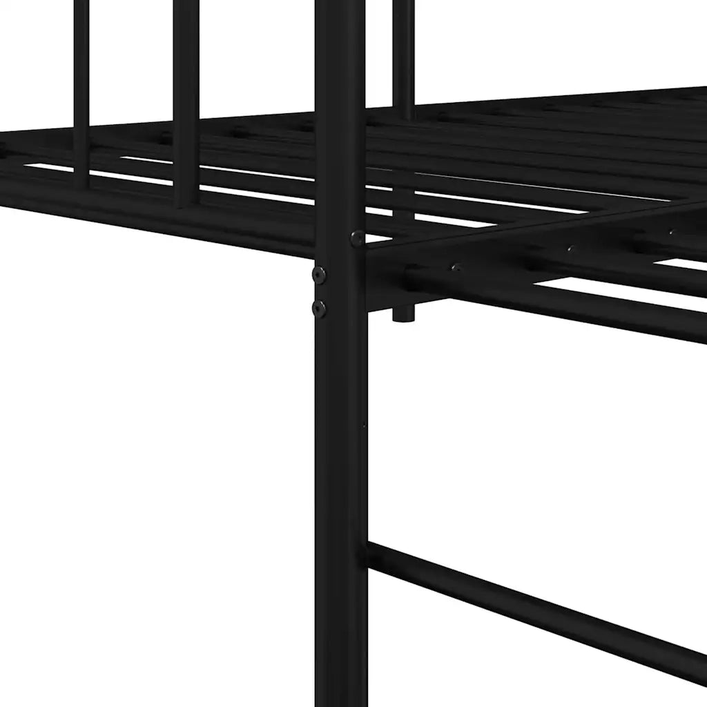Struttura per letto di giorno Nero 107 x 203 cm Acciaio 42002669
