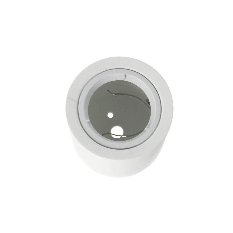Portafaretto Da Soffitto Rotondo In Gesso Verniciabile Per Lampade GU10 Con Anello In Alluminio Bianco SKU-3667