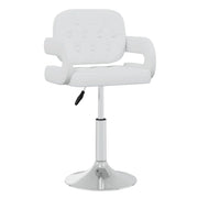 Sedie da Pranzo Girevoli 6 pz Bianche in Similpelle 3089116