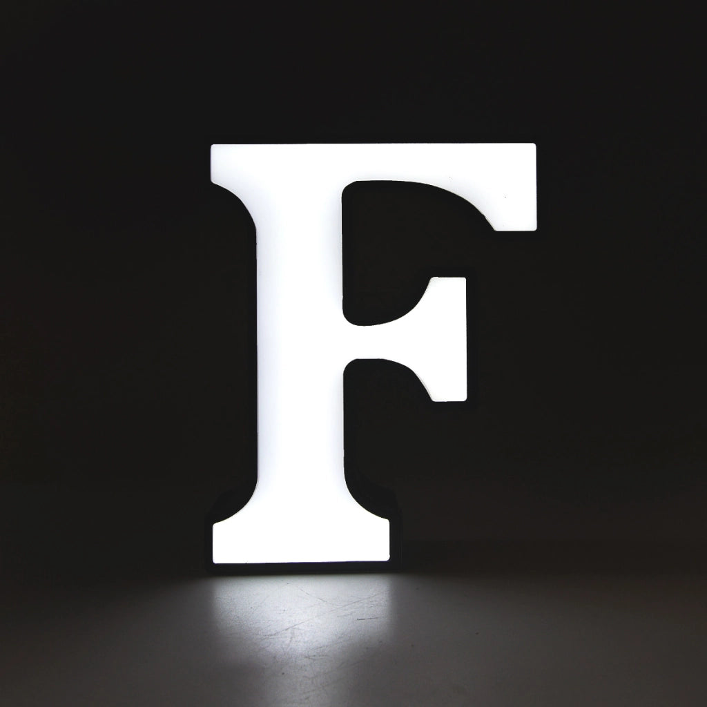 DECORAZIONE LUMINOSA LED A BATTERIA LETTERA F - IDEALE PER EVENTI COMPLEANNI E DECORAZIONI PER LA CASA
