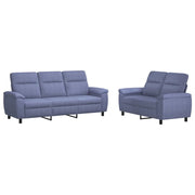 Set di divani 2 pcs Blu jeans Tessuto 3430702