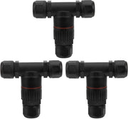 3 pezzi IP68 T forma Connettore acqua resistente per cavi elettrici - Accessori industriali all'aperto.