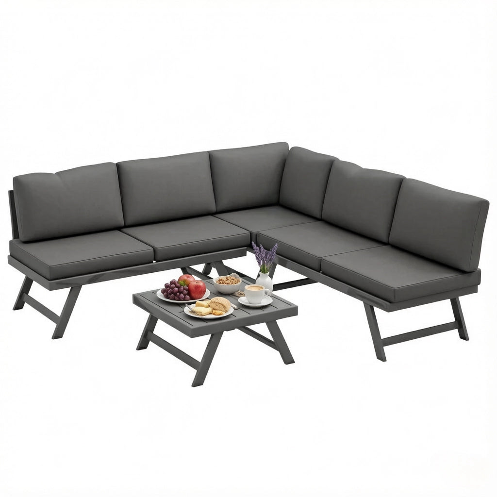Outdoor Sectional Sofa, Zeitgenössisches Gesprächsset, Patio Möbel Set