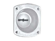 1pz bocchetta cromata doppia mappa con incavo mm.12 32-03 - incavo mm.12 (32-03 cod:ferx.fer300162