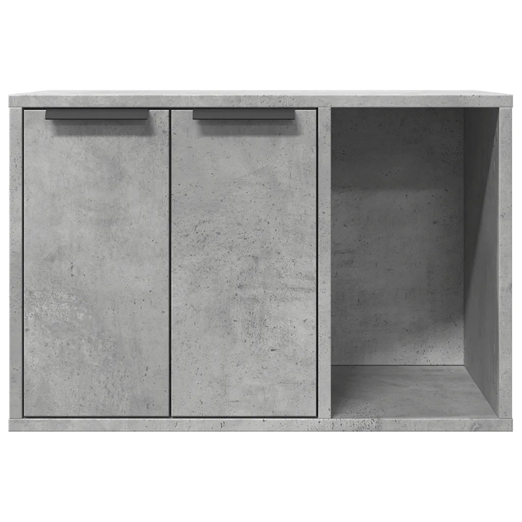 Recinto Lettiera Gatti Grigio Cemento 60x40x40 cm in Truciolato
