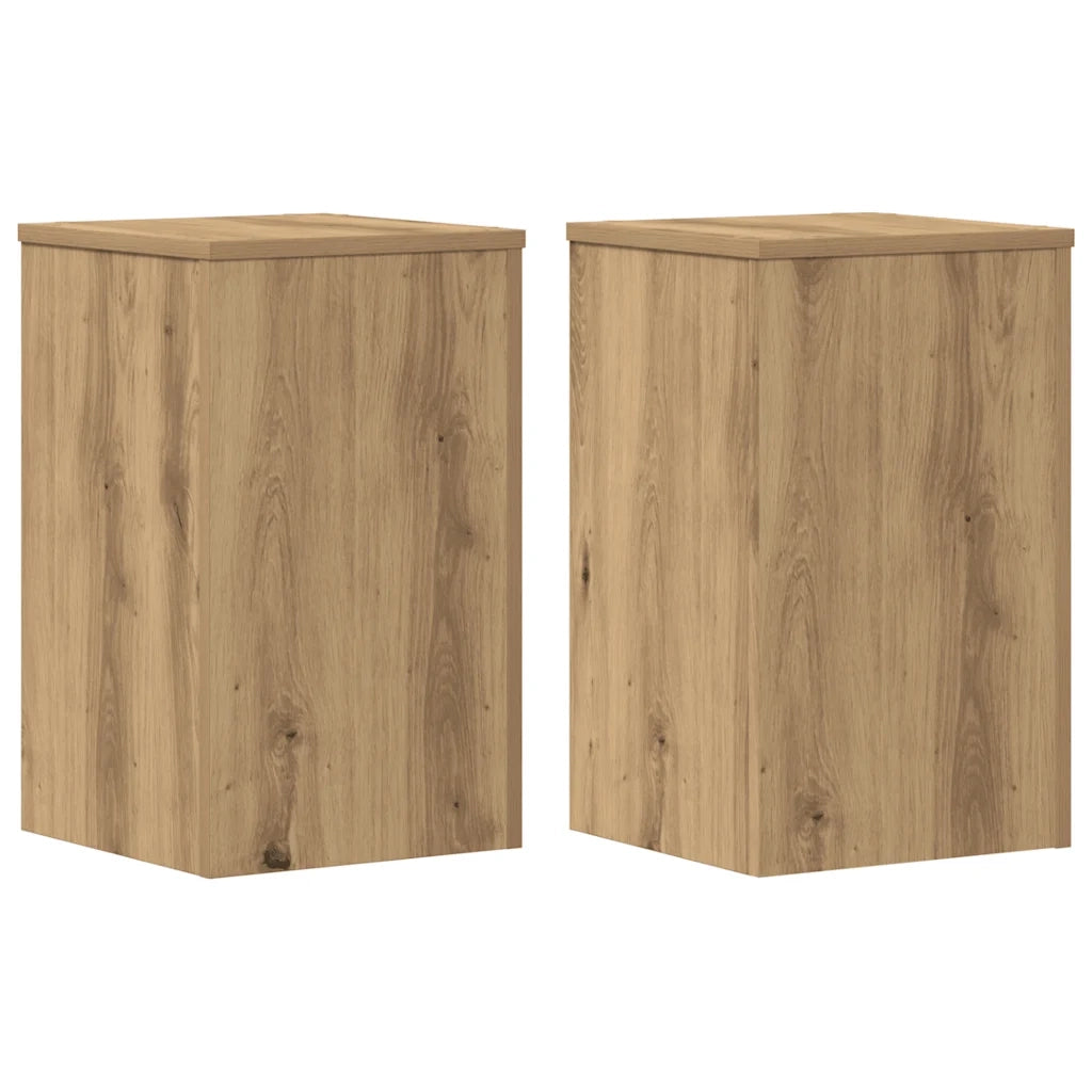 vidaXL Supporti per Piante 2 pz Rovere 30x30x50 cm in Multistrato