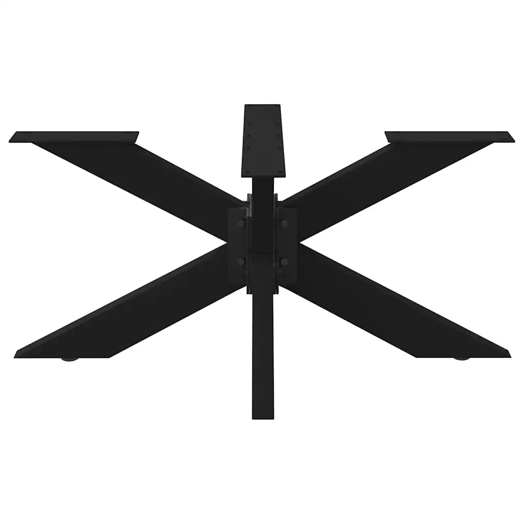 vidaXL Gamba per tavolino da caffè a forma di ragno nera 98x58x(42-43) cm in acciaio
