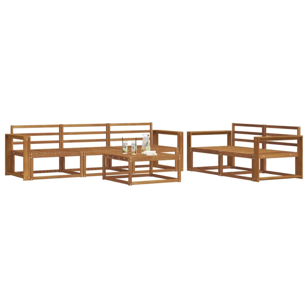 Set di divani da esterno 6 pcs Naturale