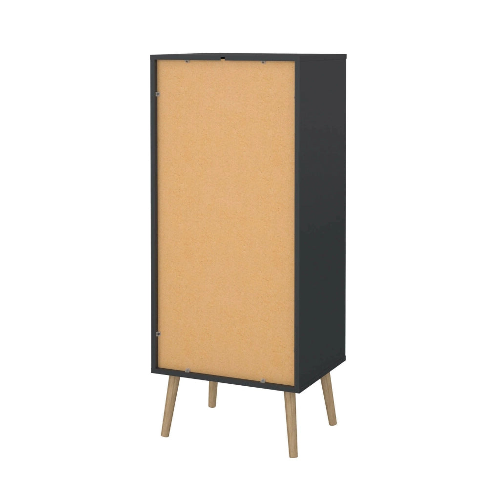 Cassettiera Yaounde, Settimino multiuso, Comò camera da letto, Mobile con cassetti, 50x39 h120 cm, Grigio