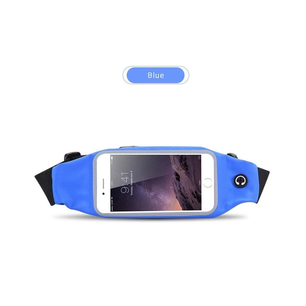 Trade Shop - Cintura Con Tasche Zip Sport Belt Marsupio Porta Smartphone Cellulari 4,7" -