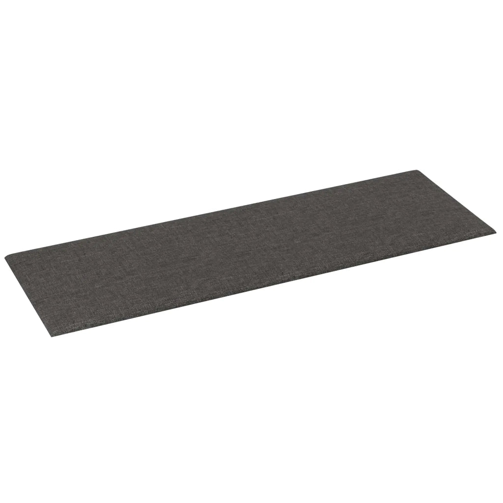 Testiera da Parete 12 pcs Grigio scuro 90 x 30 cm Tessuto