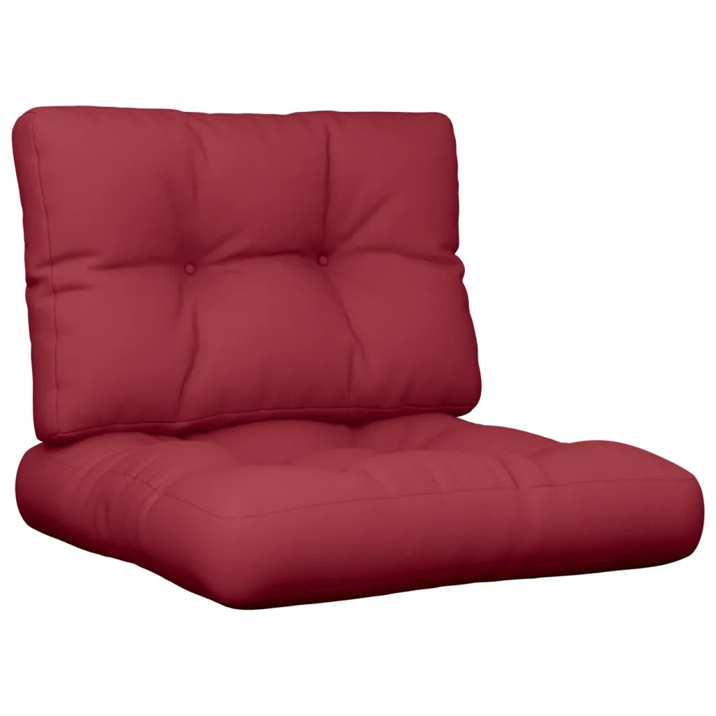Cuscini per Pallet 2 pz Rosso Vino in Tessuto 360654