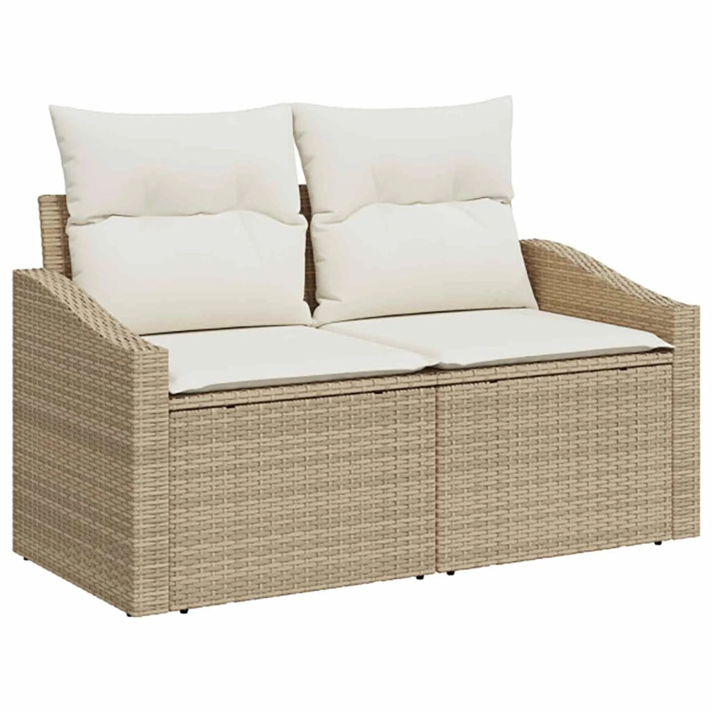 Set di divani 5 pz Beige e Bianco Crema 3447822