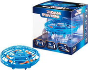 Drone Blu Fun con funzione di lancio - controllo per movimenti manuali - sensori anti-urto - ideale per giochi con gli amici