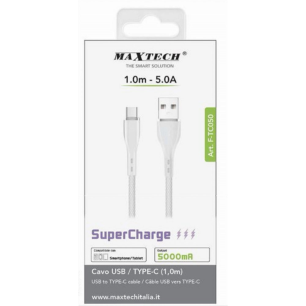 Trade Shop - Cavo Usb Type-c 1 Mt Supercharge Ricarica Dati 5 A Per Smartphone Tablet F-tc050 -