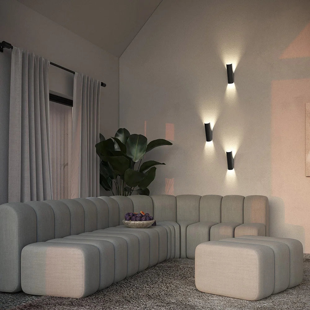 Applique Da Parete Moderna Notta 1 Luce G9 40W Metallo Nero Ip20